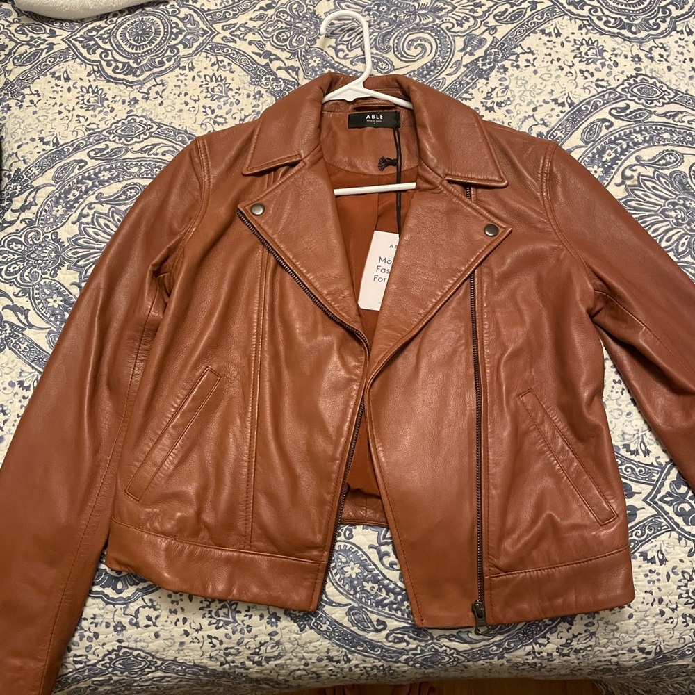 Able Women's Tan Leather Jacket